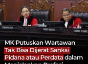 Uji Materi MK,Karya Jurnalistik tidak bisa di Pidana