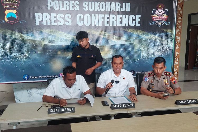 Polres Sukoharjo menggelar konferensi pers terkait kasus dugaan penculikan dan tabrak lari di wilayah Solo–Sukoharjo.