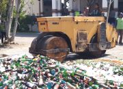 Jaga Demak Kota Wali, Polres Demak Musnahkan Ribuan Botol Miras