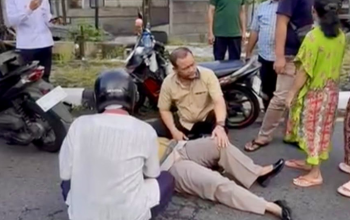 Gubernur Jateng Sigap Tangan Tangani Kecelakaan di Simpang Gombel Saat Jam Sibuk