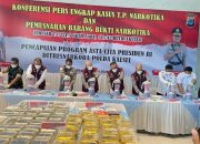 75 Kilogram Narkotika Dimusnahkan di Kalsel, Sebagian Berasal dari Jaringan Fredy Pratama.