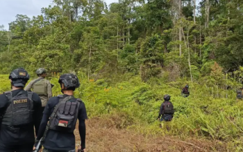 Aparat Satgas Operasi Damai Cartenz terlibat kontak tembak dengan kelompok kriminal bersenjata (KKB) saat patroli di wilayah Yahukimo.