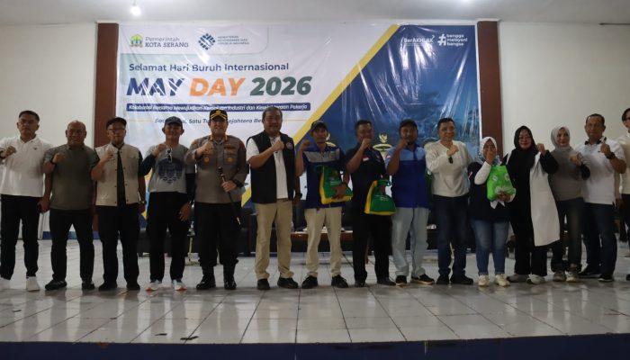 Kapolresta Serang Kota Hadiri Peringatan May Day 2026 di GOR Ciceri