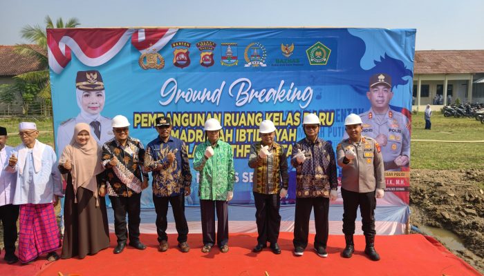 Polres Serang, Kemenag dan Pemkab Serang Bangun Ruang Kelas Baru di Ponpes Carenang